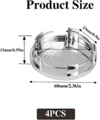 Car Wheel Center Hub Cover for Hyundai Tucson 2022-2024 2025, 60MM/2.36In 4Pack Wheel Caps,Silver