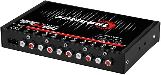 TEQ 7.4 Pro Car Audio Systems 7 Band Graphic Equalizer EQ Blue Lighting Advance Capability Input Channel Adjustment Main Volume Control Adjustable Subwoofer Volume with LPF