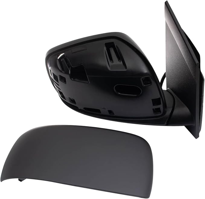 Driver and Passenger Side Mirror Set Power Heated Power Folding Smooth Black Compatible with 2008-2016 Chrysler Town & Country 2008-2009 Dodge Grand Caravan CH1320385 CH1321385
