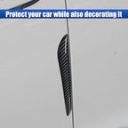 Craedli 2PCS Car Door Edge Guards, Anti-Scratch Car Door Protector, Universal Self-Adhesive Auto Side Door Anti-Collision Trim Strips, Exterior Rearview Bumper Protective Sticker for Cars(CarbonFiber)