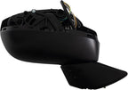 Passenger Side Power Heated Mirror Smooth Black Paint to Match Compatible with 2022 Honda Civic HO1321351