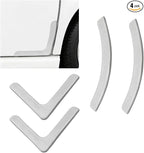 Craedli 4PCS Car Door Corner Edge Guards, Anti-Collision Auto Side Door Edge Trim Sticker, Universal Self-Adhesive Anti-Rub Vehicle Exterior Protector Decoration for SUV Pickup Truck (White)