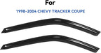 Window Visors Rain Guards for 1998-2004 Chevy Tracker Convertible SUV, Out-Channel Window Vent Wind Deflectors Visors Shades for 98-04 Tracker 2Dr