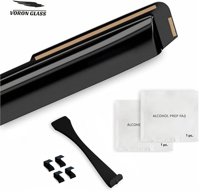 Voron Glass in-Channel Extra Durable Rain Guards for Toyota Tacoma 2016-2023 Double Cab, Window Deflectors, Vent Window Visors, 4 Pieces - 200839