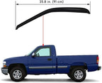 Extra Durable Outside-Mount Vent Window Visor, Fit 1999-2006 Chevrolet Silverado & GMC Sierra 1500/1500 HD/2500/2500 HD/3500, 2007 Classic Model, Regular/Extended/Crew Cab, Smoke, 2Pcs