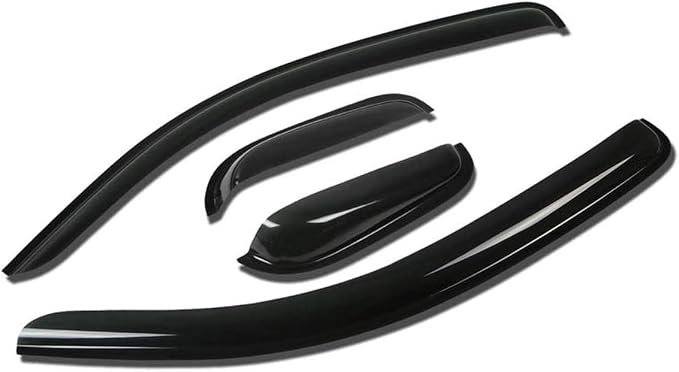 TY4P07 Original Side Window Wind Deflector, 4pcs Out-Channel Tape-On Nice Rain Guards Set, Window Visor fit for 2005-2015 Toyota Tacoma Extended cab (Access cab)