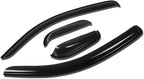 TY4P07 Original Side Window Wind Deflector, 4pcs Out-Channel Tape-On Nice Rain Guards Set, Window Visor fit for 2005-2015 Toyota Tacoma Extended cab (Access cab)