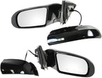 2 Piece Driver and Passenger Side Mirror Assembly Set Electric Adjustment Non-Heated No Memory Black Compatible with 2009-2014 Nissan Maxima NI1320195 NI1321195