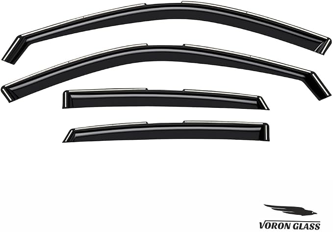 Voron Glass in-Channel Extra Durable Rain Guards for Honda Civic 2022-2026 Sedan, Window Deflectors, Vent Window Visors, 4 Pieces - 201242