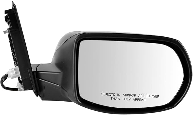 Passenger Side Power Heated Mirror Smooth Black Paint to Match Compatible with 2012-2014 Honda CR-V HO1321269