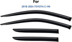 Window Visors Rain Guards for 2018-2024 Toyota CHR/C-HR, Out-Channel Window Vent Wind Deflectors Visors Shades