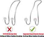 Bling Purse Hook for Car Headrest, Upgraded Cute Car Seat Hooks for Bag Handbag, Durable Stainless Auto Purse Hanger Holder 2 Pack, Colorful