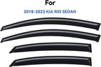 Window Visors Rain Guards for 2018-2023 Kia Rio Sedan, Out-Channel Window Vent Wind Deflectors Visors Shades for 18 19 20 21 22 23 Kia Rio