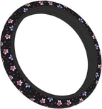 Flower Steering Wheel Cover Car Accessories Cute for Women Girls Universal 15 Inch Neoprene Auto Interior Decor Anti Slip Automotive Trucks Protector