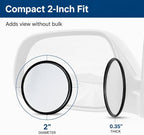 6-Pack Convex Blind Spot Mirrors 2 Inch Wide Angle Adhesive Car Side Rear View Mirror for Enhanced Safety
