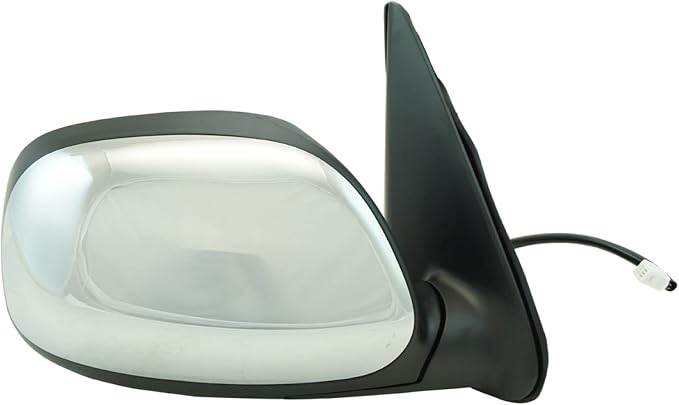 Driver and Passenger Side Mirror Assembly Set Power Heated Chrome Foldaway Compatible with 2004-2006 Toyota Tundra SR5 Crew Cab 2003 Toyota Tundra SR5 Extended Cab