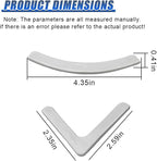 Craedli 4PCS Car Door Corner Edge Guards, Anti-Collision Auto Side Door Edge Trim Sticker, Universal Self-Adhesive Anti-Rub Vehicle Exterior Protector Decoration for SUV Pickup Truck (White)