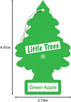 Car Air Freshener | Hanging Tree Provides Long Lasting Scent for Auto and Home | Green Apple, 24 Air Fresheners