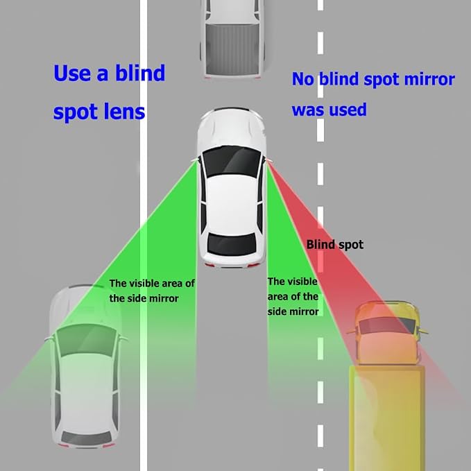 2PCS Blind Spot Mirror, Automotive Exterior Accessories, 360° Adjustable Hd Wide-Angle View For Most Cars, SUVs, Trucks (Square Mirror)