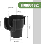 Shakas Car Cup Holder Expander, PP Air Vent Center Seat Back Drink Bottom Bracket Cell Phone Holder Sundries Box, Multifunctional Portable Accessory for Most Cars (Black)