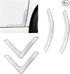 Craedli 4PCS Car Door Corner Edge Guards, Anti-Collision Auto Side Door Edge Trim Sticker, Universal Self-Adhesive Anti-Rub Vehicle Exterior Protector Decoration for SUV Pickup Truck (Clear)