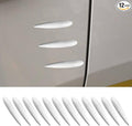 Craedli 12PCS Car Door Edge Guard Anti-Collision Strips, Bullet Head Anti-Scratch Car Door Bumper Protector Trim Strip, Universal Self Adhesive Auto Exterior Doors Edge Protector for Truck SUV (White)