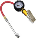 Digital Tire Pressure Gauge with Inflator, 0-220 PSI, Accuracy, Universal Fit Cars and Trucks (Red)