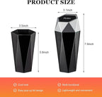 Car Trash Can with Lid, Diamond Design Leakproof Vehicle Cup Holder Garbage Can, Waterproof Trash Bin Mini Portable Garbage Organizer for Cars Homes Offices Bedrooms (Silver)