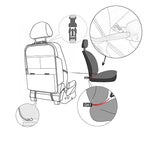 Seat Back Protector,Shields Seat Backs from Kicks and Adds Storage | kick mats back seat protector easy to install and clean, well-crafted, sturdy, durable and stylish.2 Pack
