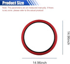 Elastic Stretch Steering Wheel Cover, 15" Breathable Microfiber Ice Silk Steering Wheel Protector, Universal Anti-Slip Car Warm in Winter&Cool in Summer Accessories for Men Women (Red)