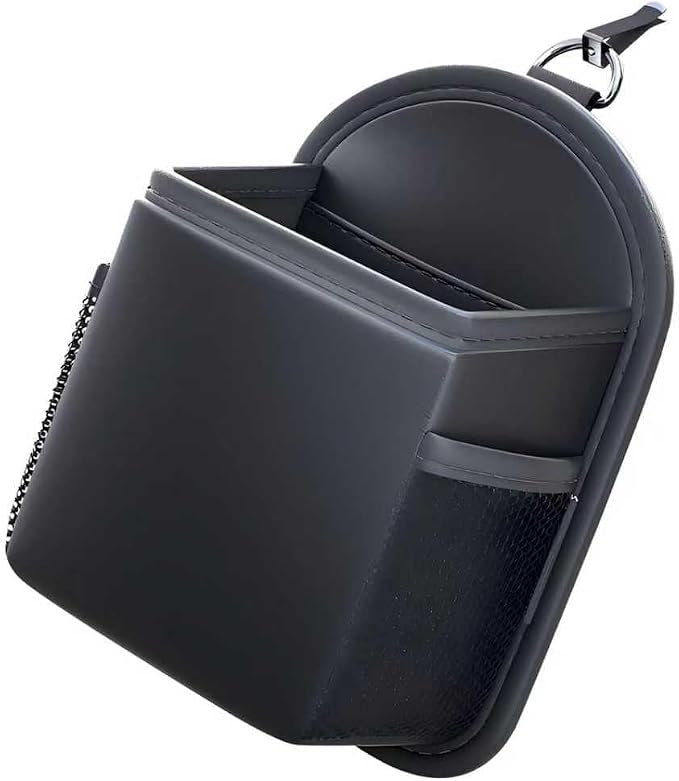 Car Air Vent Storage Bag Organizer Pocket, Multi-functional Air Conditioner Vent Organizer for ID Cards Glasses Phones Pens Keys, Keeps Your Car Neat & Tidy for Stress-free Journey (Black)