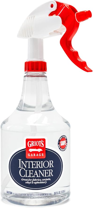 Griot's Garage Interior Cleaner Spray for Car Seats, Carpet, Upholstery Fabric, Floor Mat, Vinyl, Dashboard, Ideal for Truck, SUV, RV, Boat, and More, 11104, 35 Fl Oz