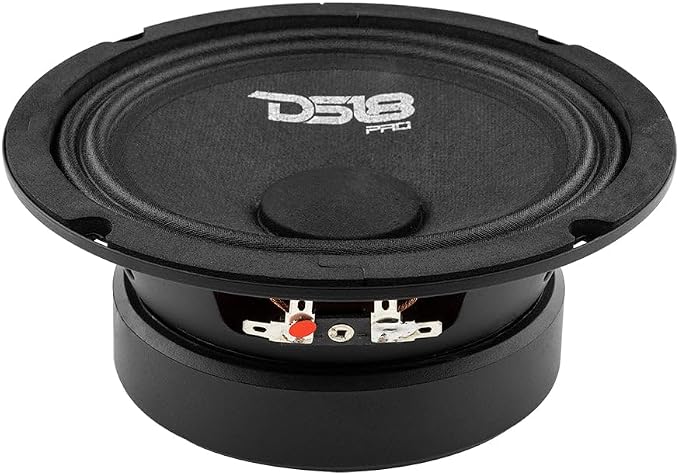 PRO-GM6 Loudspeaker - 6.5", Midrange, Black Steel Basket, 480W Max, 140W RMS, 8 Ohms - Premium Quality Audio Door Speakers for Car or Truck Stereo Sound System (1 Speaker)
