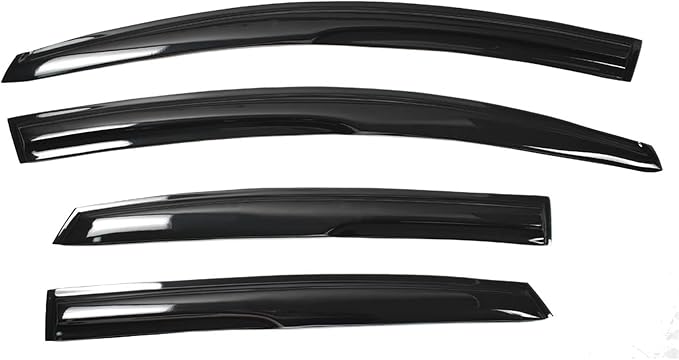 Black 4 Pieces Window Visors Shade Sun Rain Wind Guards Outside Replacement for Sentra 2013-2019