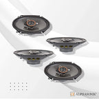 AS268P Loudspeakers 2 Pairs of 6X8 350W Max 3-Way Speakers 4 Ohms Premium Quality Audio Door Speakers for Car or Truck Stereo Sound System