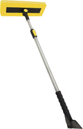 2-in-1 Telescoping Snow Broom and Ice Scraper with 18-Inch Non-Scratch Foam Head - Car Cleaning Tool with Long Extendable Handle for Windshield, Roof, Truck, and SUV, SJBLZD-PRX