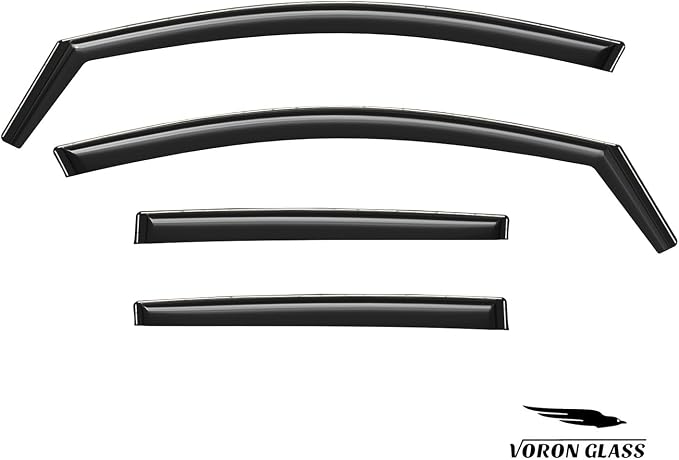 Voron Glass in-Channel Extra Durable Rain Guards for Volkswagen ID.4 2021-2026, Window Deflectors, Vent Window Visors, 4 Pieces - 200885