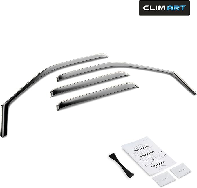 in-Channel Incredibly Durable Rain Guards for Ford F250-F550 Super Duty 1999-2016 SuperCrew, Original Window Deflectors, Vent Window Visors, Vent Deflector, 4 pcs. - 699211