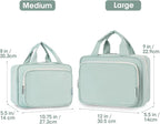 Travel Toiletry Bag for Women Large Hanging Makeup Bag Organizer Toiletries Bag for Full Size Essentials Accessories Cosmetics (Mint Green (Large))