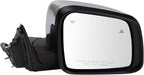 Passenger Side Mirror Assembly Power Heated Turn Signal Puddle Light Blind Spot Memory Power Folding Chrome Compatible with 2014-2021 Jeep Grand Cherokee
