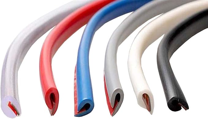 16ft 5M U Shape Car Door Moulding Rubber Scratch Protector Strip Edge Guard Trim Seal Red | 16ft 5M U Shape Auto Rubber Protect Stripping Anti-Scratch Anti-Collision Guards Red