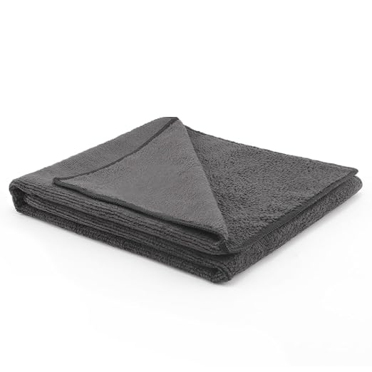 Car Microfiber Towels, Sport & Workout Towel - Gym, Exercise, Fitness, Spa, Ultra Soft, Super Absorbent, Fast Drying Premium Microfiber, 320gsm, 16in x 27in, Midnight (3-Pack)-MT036