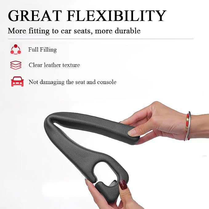 Car Seat Gap Filler Organizer Compatible with Toyota Tundra 2014-2026 Accessories Seat Gap Plug Blocker with Storage Slot Non-Slip Car Cup Holder Coaster Black
