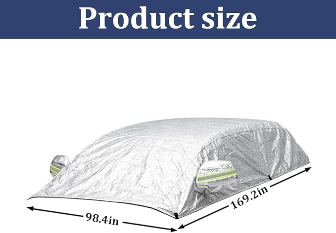 Car Windshield Snow Cover, 7-Layer Thickened Windproof Waterproof Windscreen Snow LCE Frost Protection, Automotive Exterior Windshield Ice Cover, Universal for Vehicles (39 × 33.9'')