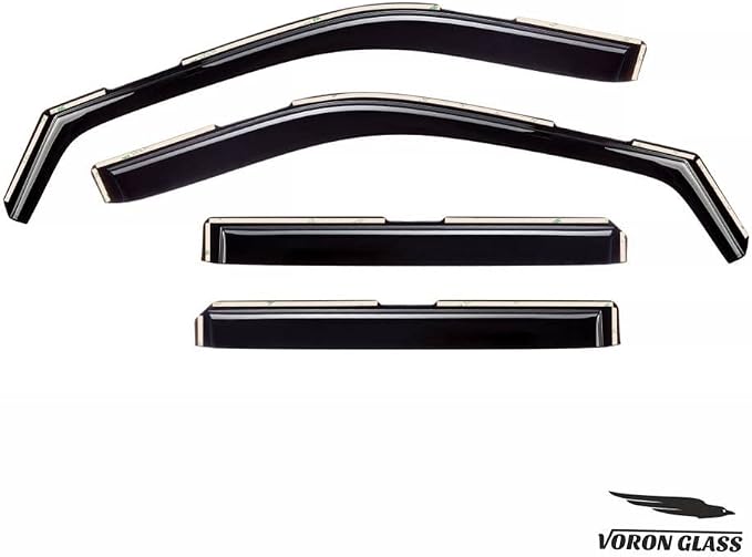 Voron Glass in-Channel Extra Durable Rain Guards for Ford Explorer 2011-2019, Window Deflectors, Vent Window Visors, 4 Pieces - 220116