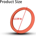 Car Silicone Steering Wheel Cover, Soft Anti-Slip Auto Steering Wheel Protector Fit 14 Inch, Universal Vehicle Interior Accessories for Cars, SUVs, Trucks, and Vans (Orange)