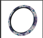 Purple FlowerSteering Wheel Cover Neoprene Material Most Cars Men&Women Universal 15 inch Premium Non-Slip Spring Steering Wheel Protector Floral Cute Car Accessories