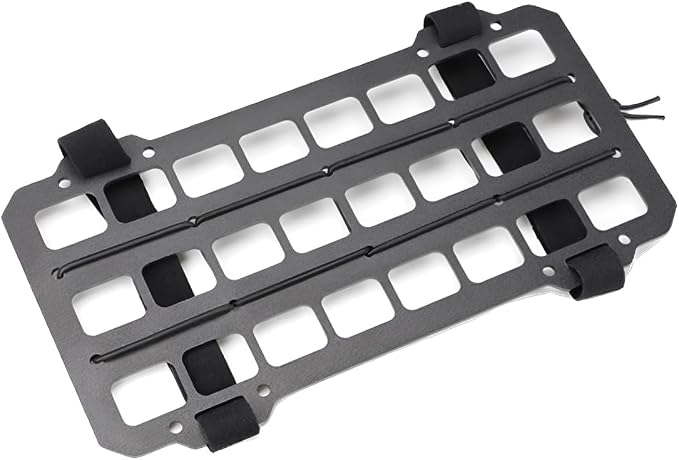 Vehicle Rigid MOLLE Panel, Car Sun Visor Organizer Tactical Gear Rack, EDC Pouch Tool Holster Truck Equipment Mount Plate, Auto Interior Modular Storage Shelf Accessories (Visor Panel)