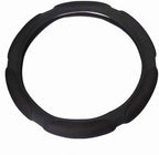 Steering Wheel Cover -Odorless, Cooler Hands in Summer, Warmer Hands in Winter (Black)
