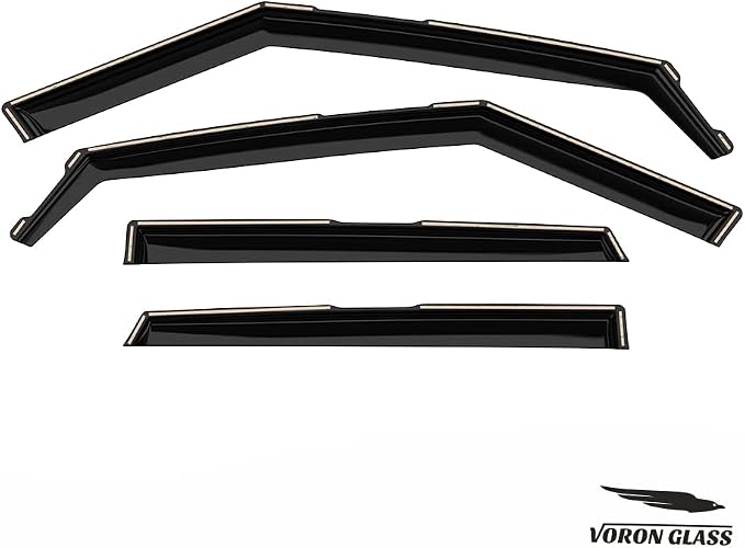 Voron Glass in-Channel Extra Durable Rain Guards for Kia Seltos 2021-2026, Window Deflectors, Vent Window Visors, 4 Pieces - 201234